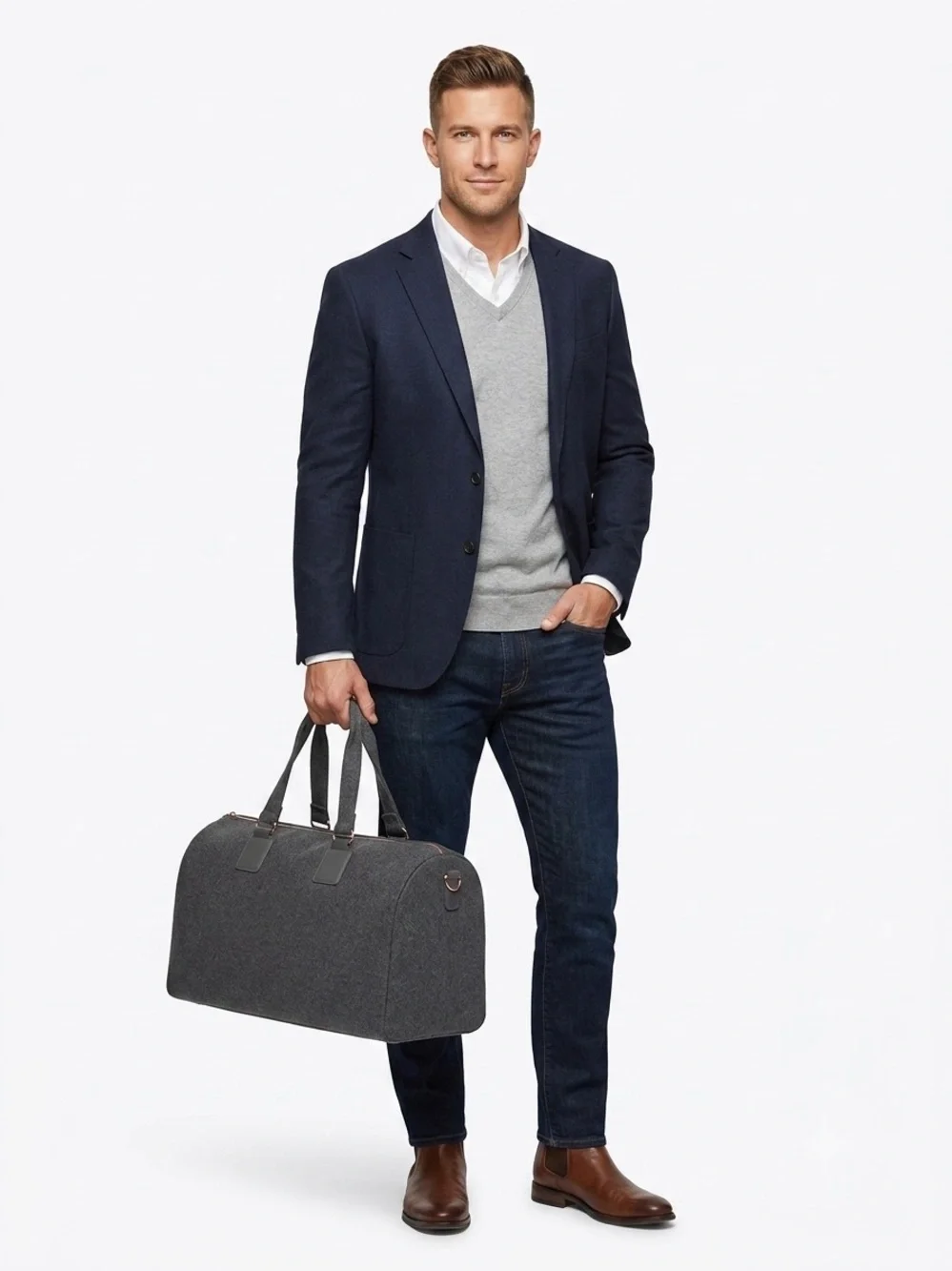 Men’s Gray Baylis & Harding Duffle Bag